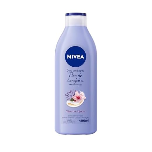 NIVEA Loção Hidratante Óleos Essenciais Flor de Cerejeira & Óleo de Jojoba 400ml - Loção Hidratante com essência de Flor de Cerejeira e poder nutritivo do Óleo de Jojoba que nutre, hidrata e perfuma sua pele