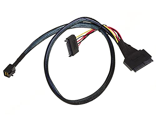Câble NVMe SFF-8643 vers SFF-8639 MiniSAS pour SSD U.2 1m
