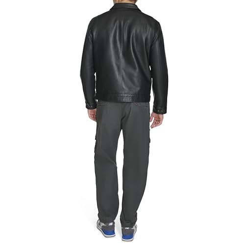 Levi's Men's Faux Leather Laydown Collar Racer Jacket4