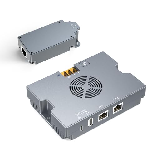 Image of 350W PoE Injector for Starlink Performance Gen 2 & Flat HP, 9-36V to 52V | 350W Gigabit PoE Adapter, 9-36V DC to 52V /6A Output, Rugged Aluminum Housing, Smart Cooling, Dual USB-A & USB-C Ports