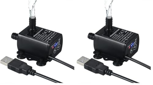 Image of Decdeal Submersible Water Pump Aquarium Fountain DC 5V 4.8W 300L /H Lift (Pack of 2)
