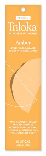 Triloka Premium Incense, Amber, 10 Sticks