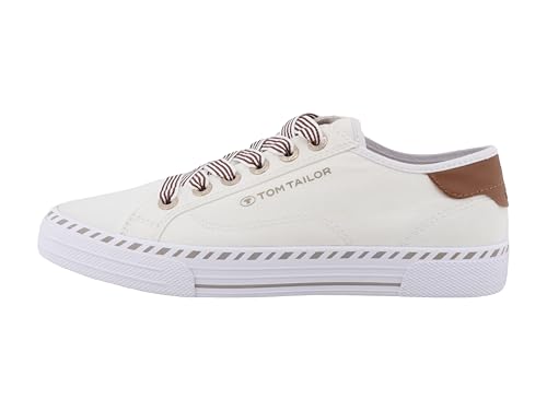 Basket TOM TAILOR Femme 9590070002 en textile blanc avec semelle confortable