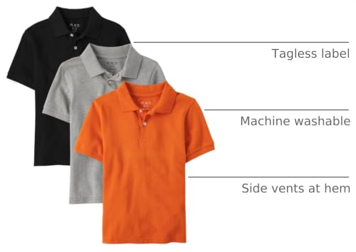 Image of The Children's Place Boys' Short Sleeve Pique Polo, 3 Pack