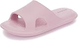 BRONAX Shower Slippers Shoes for Women Girls Soft Comfy Summer Breathable House Home Slides Size 6 Sandalias de Mujer Indoor Bath Bathroom Outdoor Beach Pool EVA Sole Sandals for Ladies Pink
