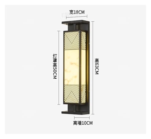 Aplique de pared exterior de acero inoxidable con luz cálida y diseño alargado de 103cm 3