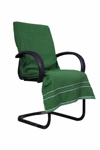 Image of ROMAN HOME Car & Office Chair Towel with 2 Tie Knots| Super Soft 400 GSM (1, Green)