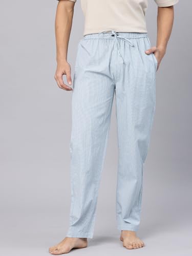 Image of Majestic Man Men's Pure Cotton Small Checks Lounge Pyjama | Comfort Fit | 3 Pockets | Front Zip Closure