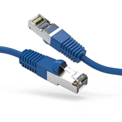 Cable de red Ethernet Cat7 protegido 20 pies azul