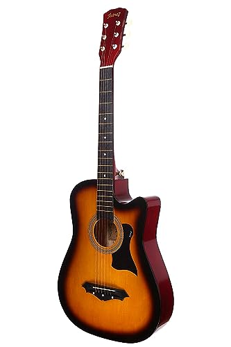 Image of JUAREZ JRZ38C /3TSNA Engineered Wood Acoustic Guitar, 38 Inch Cutaway, 3TS Sunburst