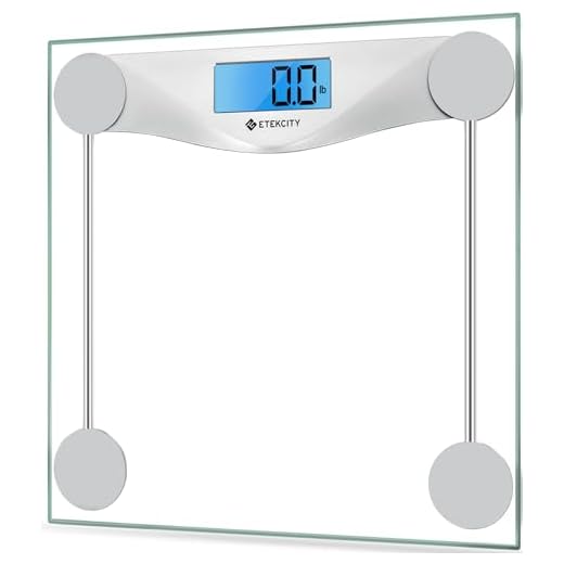 Etekcity Bathroom Scale for Body Weight, Digital Weighing Machine for People, Accurate & Large LCD Backlight Display, 6mm Tempered Glass, 400 lbs