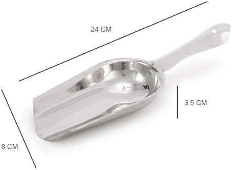 Handcrafted Stainless Steel Ice Scoop Set - Multipurpose Kitchen and Bar Utensils, Ideal for Ice Makers, Parties, and Weddings