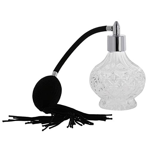 Flacons de parfum vides rechargeables verre transparent 100 ml atomiseur spray noir - 2