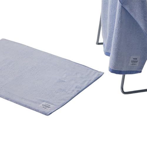 神藤タオル ユキネ バスマット&バスタオル kon(紺) オーガニックコットン 綿100% SHINTO TOWEL 泉州タオル セット品