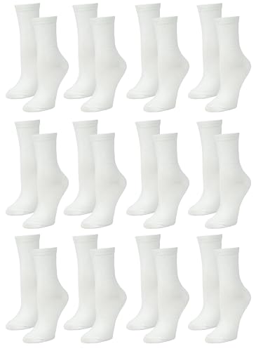 Image of Gelante 12-Pair Women's Crew Socks, Soft Thin Lightweight Breathable Athletic & Casual