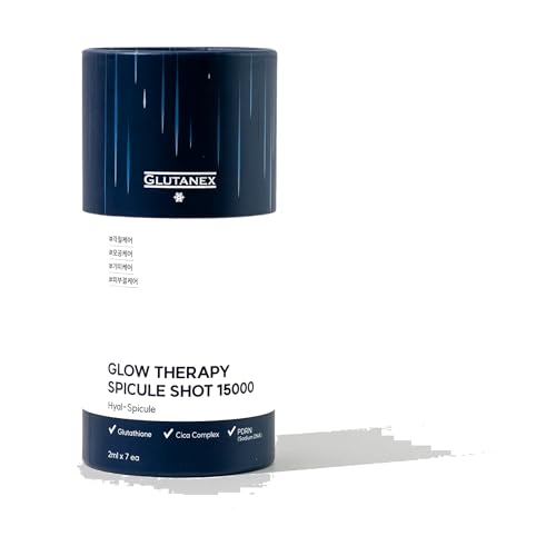 Glutanex Glow Therapy Spicule Shot 15000 – Advanced Home-Care Ampoule with Glutathione, Cica & PDRN for Brightening, Hydration, Skin Renewal, Collagen Boost & Firmness – 2ml x Pre-Measured Doses