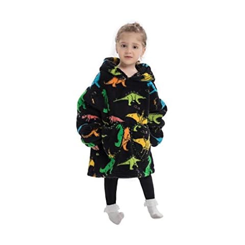 Kids Oversized Sherpa Fleece Hoodie Blanket Cover