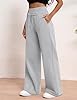 HeSaYep Women's Wide Leg Sweatpants High Waisted Baggy Sweat Pants Drawstring Straight Leg Casual Trousers with Pockets, Grey M #2