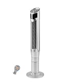 R.W.FLAME 47' Tower Fan with Oscillation,Standing fan for office with Ionizer,Remote Control, Sleepy Mode,8 Wind Speed,Portable Bladeless Floor Fans for home with children/pets/elders(Silver)