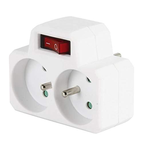 Expert Line 485341 Douille double 2 x 16 A avec interrupteur Cover