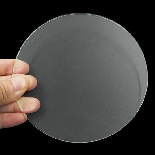 Image of Hitefu 10 Packs Clear Circle Acrylic Sheets, 5 Inch Transparent Plexiglass Circle Panels, 3mm Thick Arcylic Discs fos Signs, Photo Picture Frame, Art Craft, DIY Display Projects