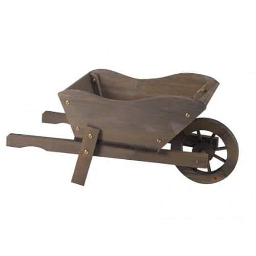 Smart Garden Woodland Wooden Wheelbarrow Slate Grey Planter 70x32cm