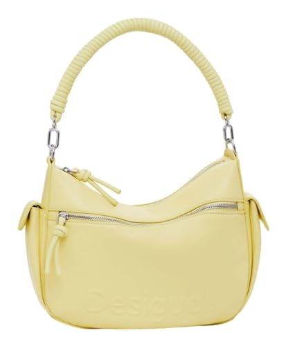 Sac Desigual BAG HALF ASTANA jaune pastel style demi lune unique
