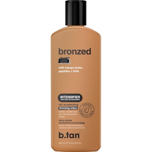 b.tan Sun Tanning Lotion | Tan Accelerator - Best Tinted Browning Cream, Brown Intensifier Bronzing...