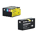 Cartuccia d'inchiostro a getto a colori compatibile Premium 954 958 XL 954XL 958XL, for stampante HP Officejet 8710 8720 7720/7740(1Set Add 1PCS Black)