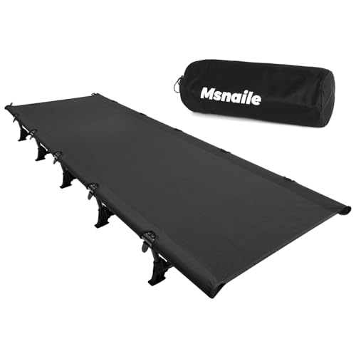 Msnaile Carbon Fiber Ultralight Camping Cot 4 Lbs Folding Low Profile Cot