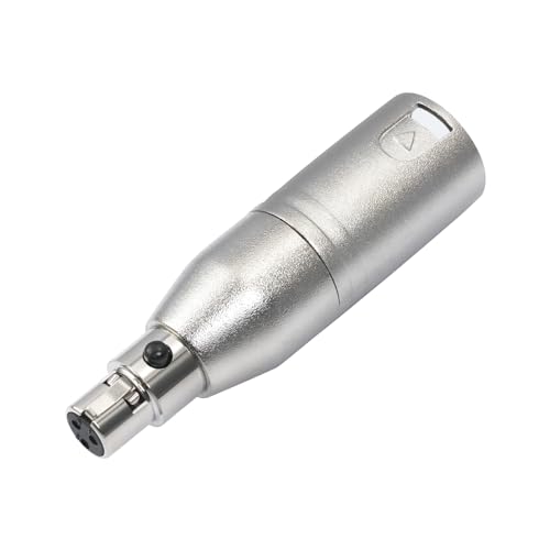 Adaptador XLR macho de 3 pines para auriculares y micrófonos en grabaciones de podcast y estudio