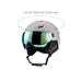 Menolana Helmet for Snow Activities and Skateboarding with Ear Protection and Glasses, Gray 55 to 58cm