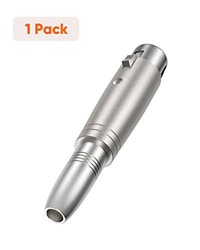 CableCreation Pack 5 Adaptadores XLR 3 Pin Hembra a 1/4" Hembra miniatura 7