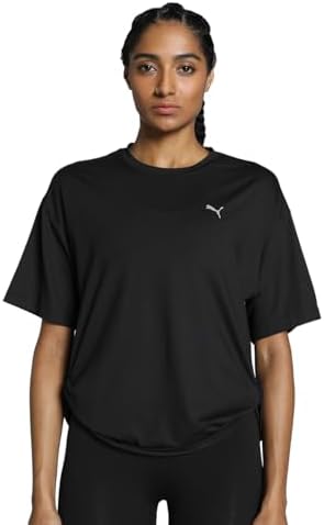 PUMA Kadın STUDIO TWIST TEE-PUMA Black Tees S - Görsel 1