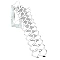 wall mounted folding ladder attic steps pull down hinge retractable loft stairsalloy access telescoping spiral foot latter outdoor roof spring blanket cord cover door drop extensiongarage hatch home