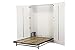 Produktbild WallBedKing Vertikale 135cm x 190cm Bett Schrank, Weiß ( Murphy-Bett Klappbett Verstecktes Bett Schrankbett Gästebett Funktionsbett )