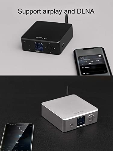Image of Topping M50 Digital Music Player Support DSD256 PCM 24bit384kHz HiFi Receiver with Remote Control, Desktop-Grade Digital Audio Player with USB OTG Bridge (Black)