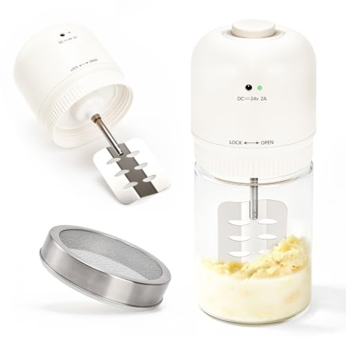 Kigmmro Electric Butter Churner, 34oz Glass Jar Butter Maker...