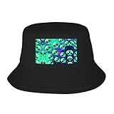 Aniaml - Sombreros de pescador con estampado verde de camuflaje para mujer, para viajes, verano, playa, playa, pescador, senderismo, sombrero, Aliens verdes, talla �nica