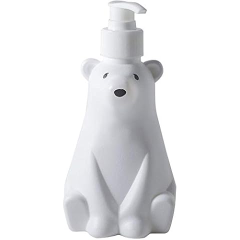Gaolinci Cute Polar Bear Soap and Lotion Dispenser for Kitchen or Bathroom,White Cover
