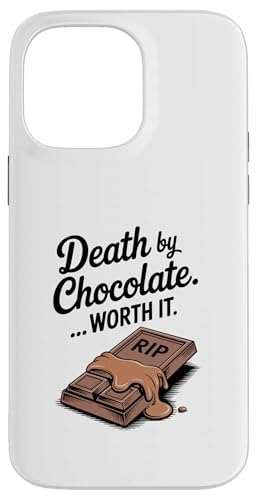 Death by Chocolate Worth It 面白い ハロウィン スマホケース iPhone 14 Pro Max 用