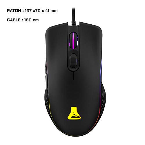 The G-Lab Combo Krypton Pack de Teclado Gaming USB y Ratón Multicolor Retroiluminación – QWERTY - Incluye Ñ - Anti-Ghosting + Ratón 6 Botones 3200 dpi – PC PS4 Xbox One (Negro)