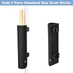 Drumstick Holder Drum Sticks Holder for Drumsticks Brushes Mallets, Hold 2 Pairs Sticks with Straps Attach to Drum Kit & Music Stand(Small)