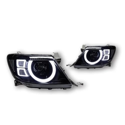 ZCPOPKNHNZ Feux De Voiture Pour Toyota Pour Hilux Pour Vigo 2008 2009 2010 2011 Phare LED Phares Signaux Auto Accessoires Diurnes