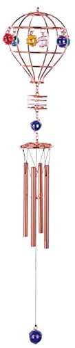 StealStreet SS-G-99778 Wind Chime Copper and Gem Air Balloon Garden Decoration Hanging Decor