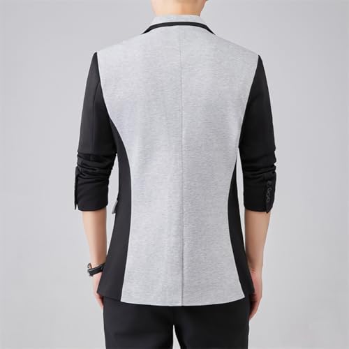 Mens Casual One Button Blazer Jackets Lightweight Business Suit Jacket3