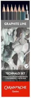 Caran d-Ache Technalo - Juego de 7 lápices (B, 3B, 6B, RGB, con p...