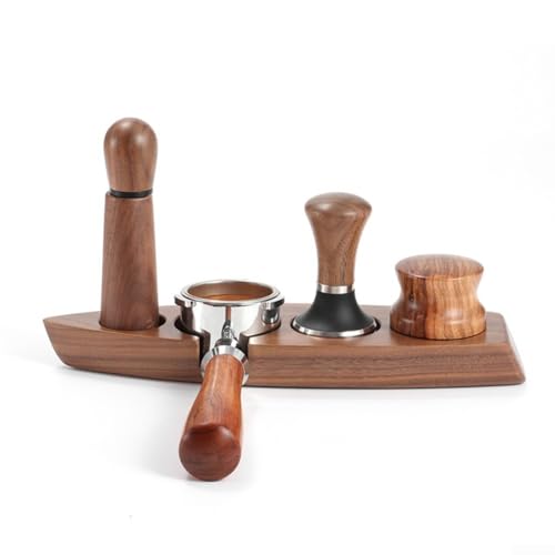 Support en bois distributeur café 58mm avec base réglable stable - 6