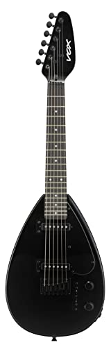 VOX Guitare électrique, mini, Mark III, Teardrop, 2 bobines simples, Solid Black - Les Beatles, Paul McCartney, John Lennon, RIngo Starr, George Harrison VOX Guitare électrique, mini, Mark III, Teardrop, 2 bobines simples, Solid Black