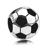 925 Sterling Silver Charms Beads Pendants for Pandora Bracelets & Necklaces Etc (Soccer Ball Footbal
